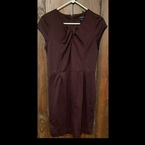 EUC Women’s Banana Republic Sz 6 Casual Burgundy Dress Career Shirt sleeve
